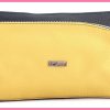 VIA55 női keresztpántos táska széles fazonban, rostbőr, sárga shoppertaska.hu a