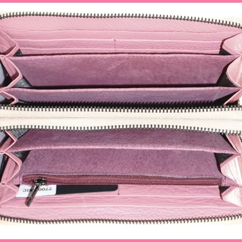 Lorenti duplarekeszes női bőr pénztárca, rózsaszín shoppertaska-hu 4