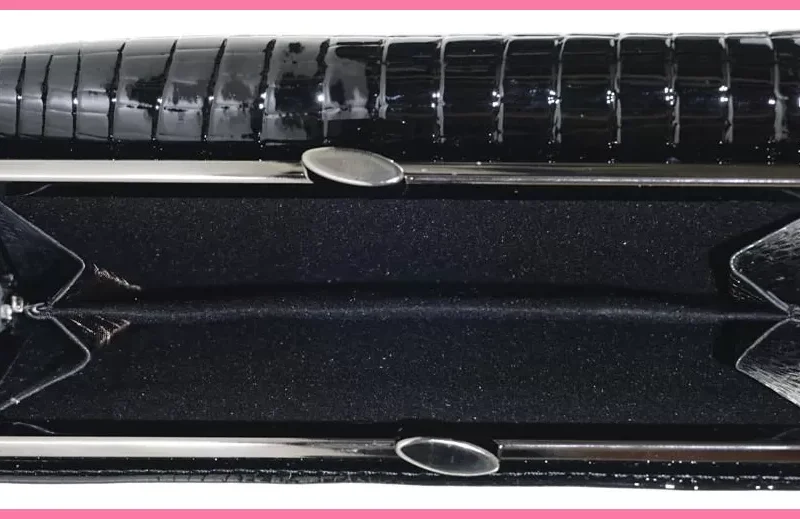 Lorenti női bőr pénztárca kígyóbőr mintával, fekete shoppertaska-hu 4