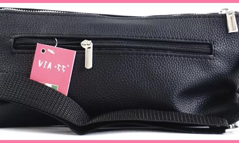 VIA55 női keresztpántos táska széles fazonban, rostbőr, sárga shoppertaska-hu 3